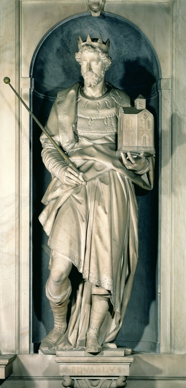 Edward the Confessor (ca. 1003-66) nisje fra Salviati Chapel (marmor) av Giambologna