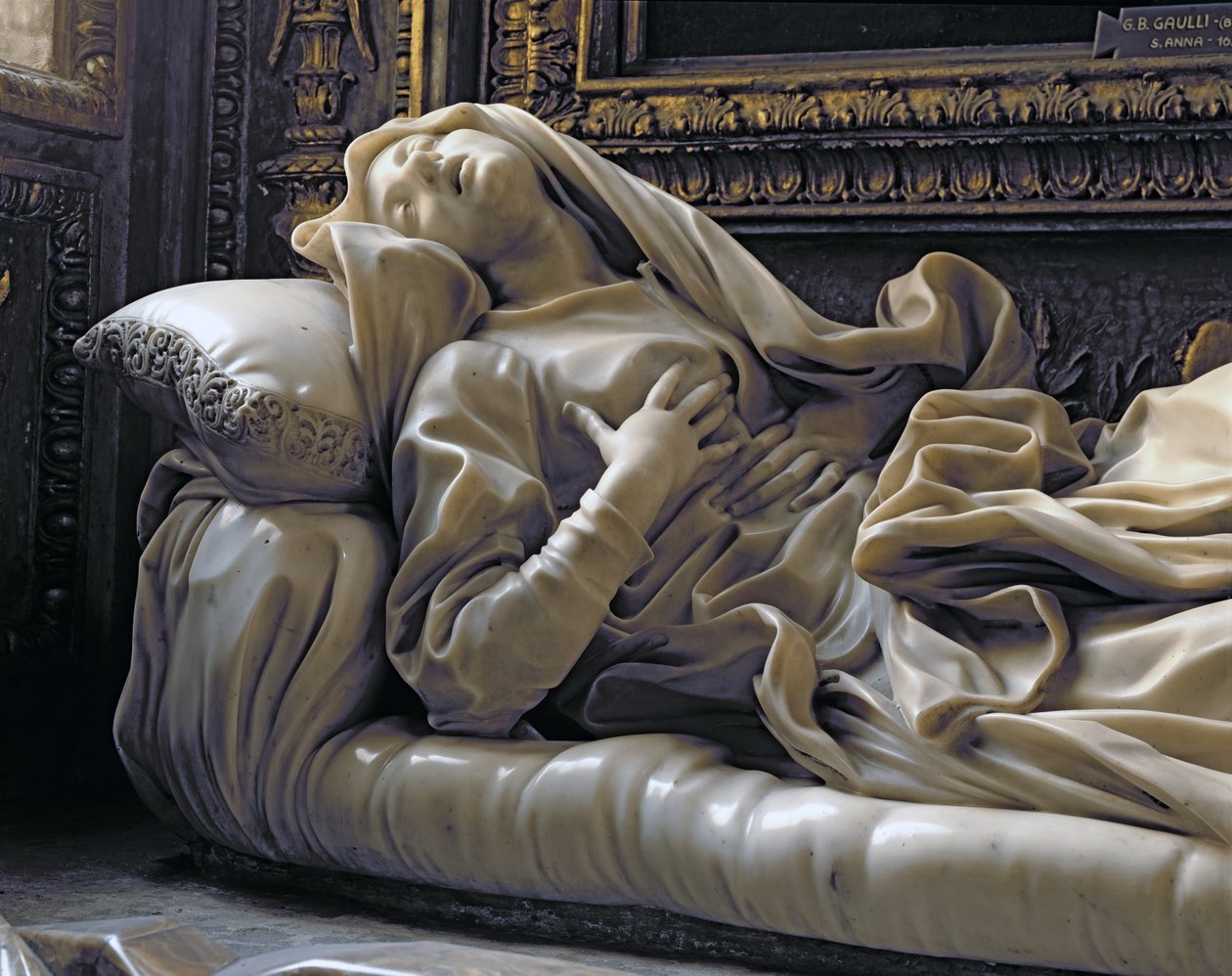 Den salige Ludovica Albertonis død, fra Altieri-kapellet, 1674 (marmor) av Gian Lorenzo Bernini
