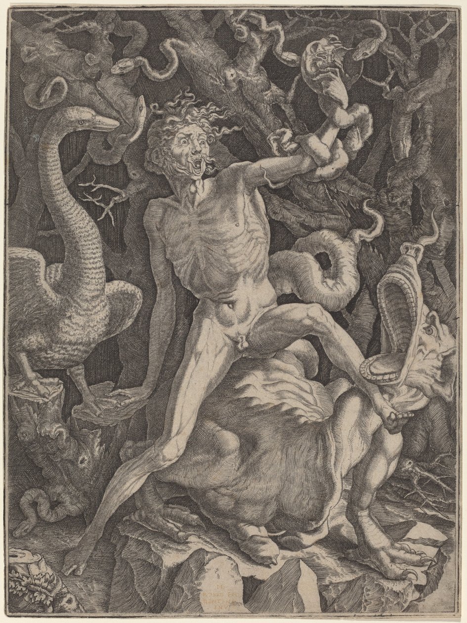 Raseri av Gian Jacopo Caraglio after Rosso Fiorentino
