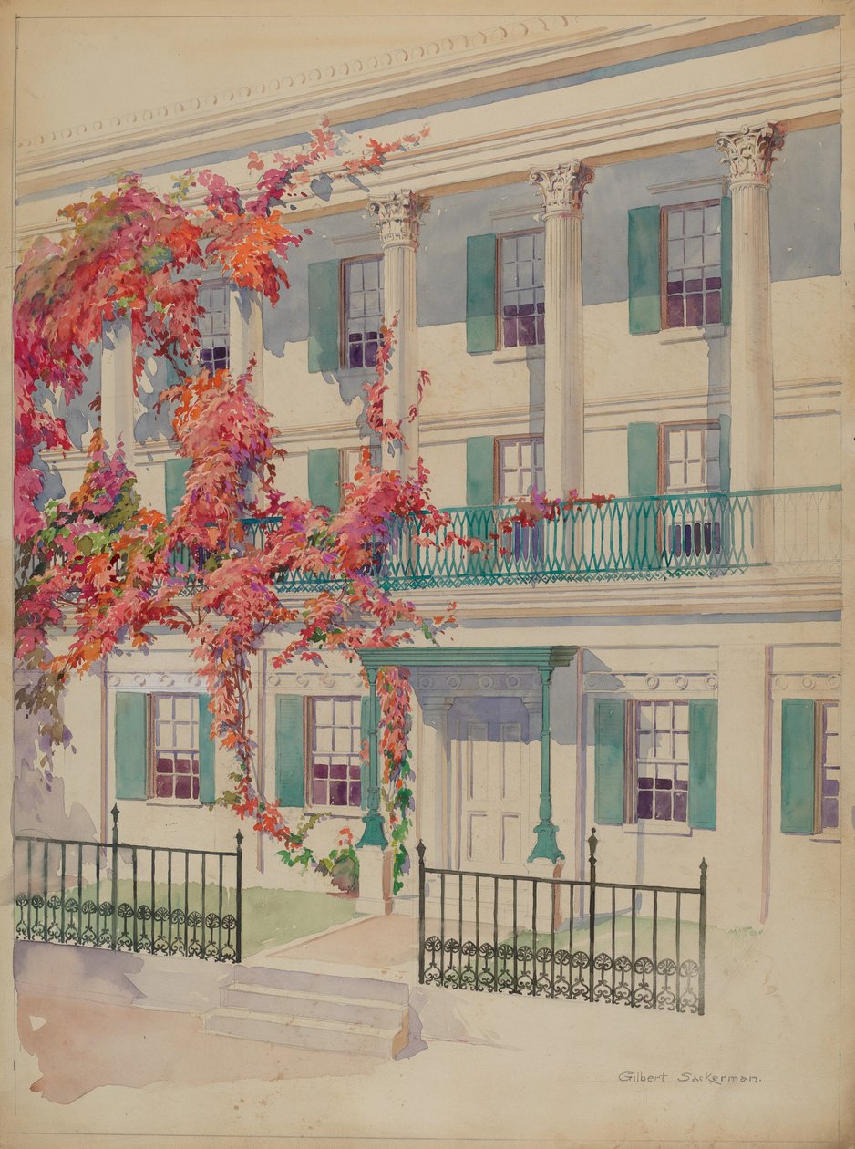 Kolonnade, ca. 1936. av Gilbert Sackerman