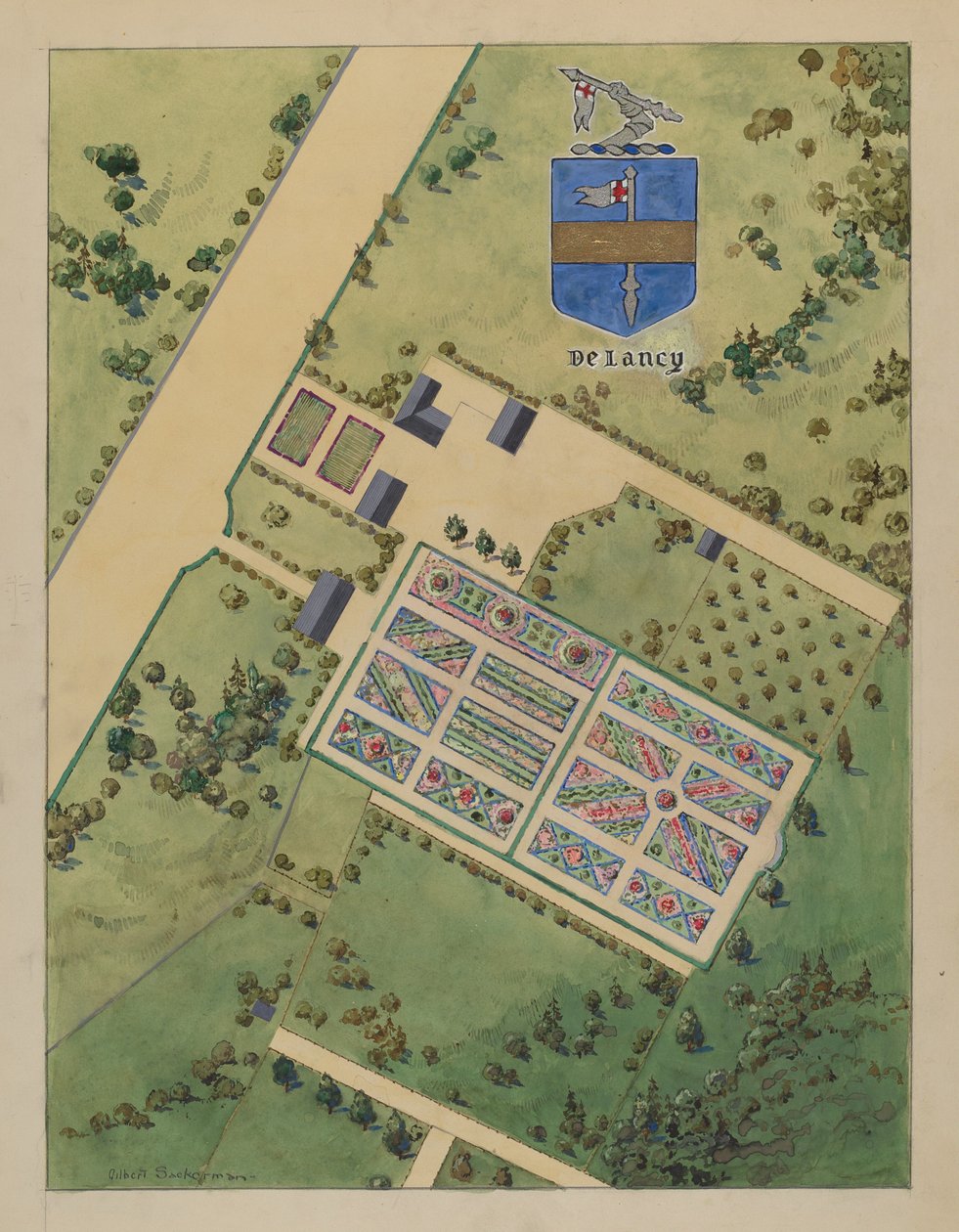 J. Delancey Estate, ca. 1936. av Gilbert Sackerman