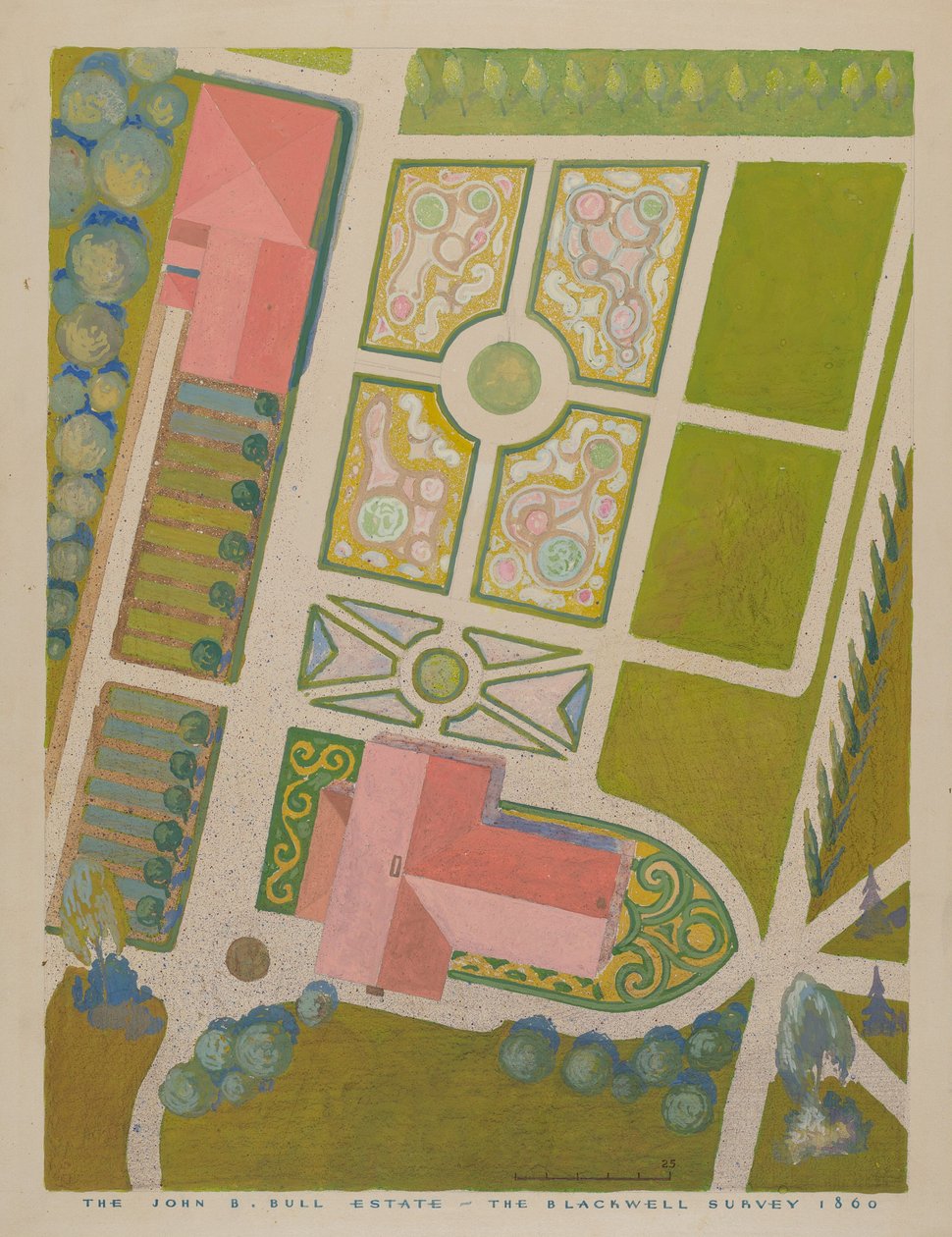John B. Bull Garden, ca. 1938. av Gilbert Sackerman