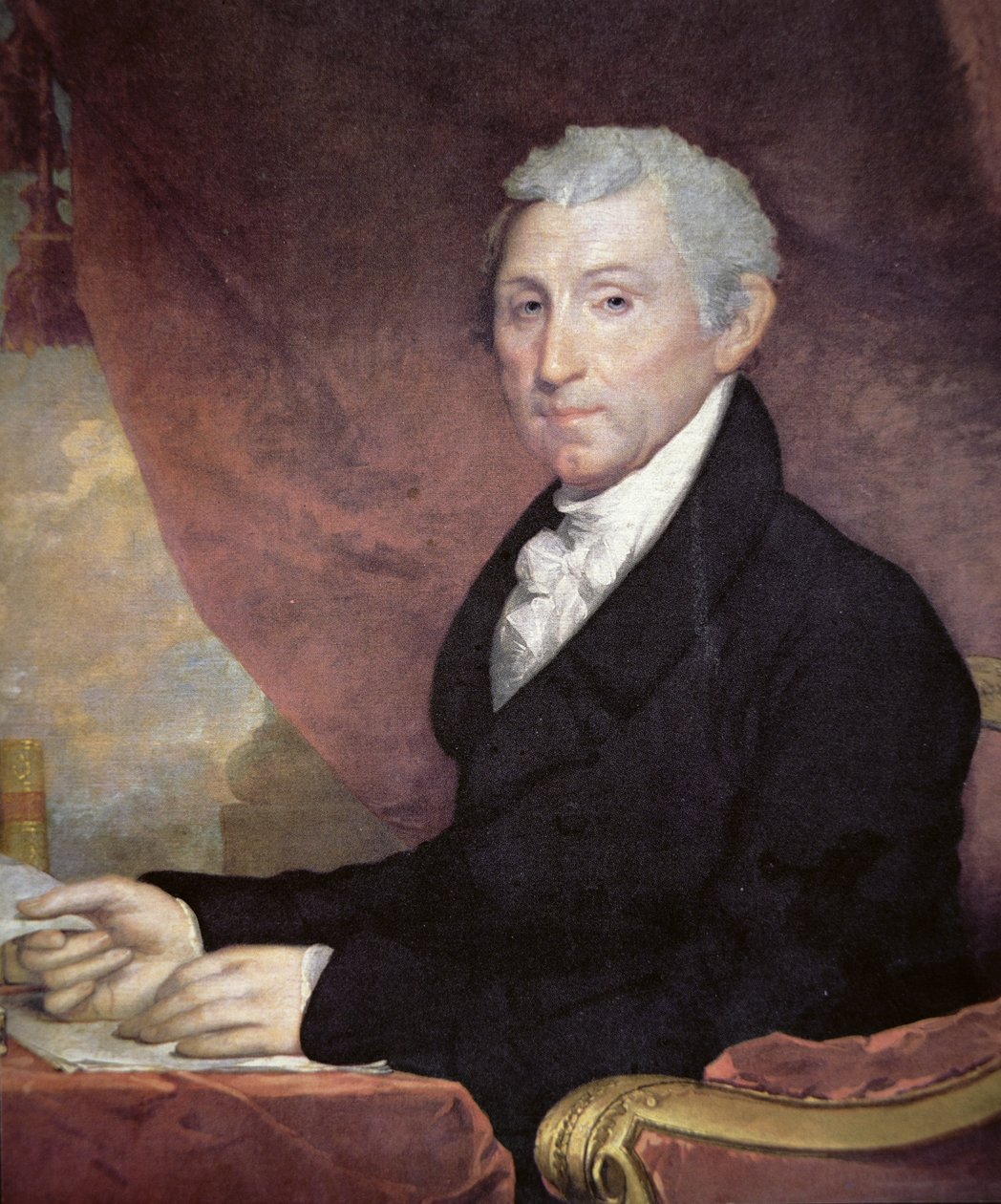 James Monroe (1758-1831) (litho-farge) av Gilbert Stuart