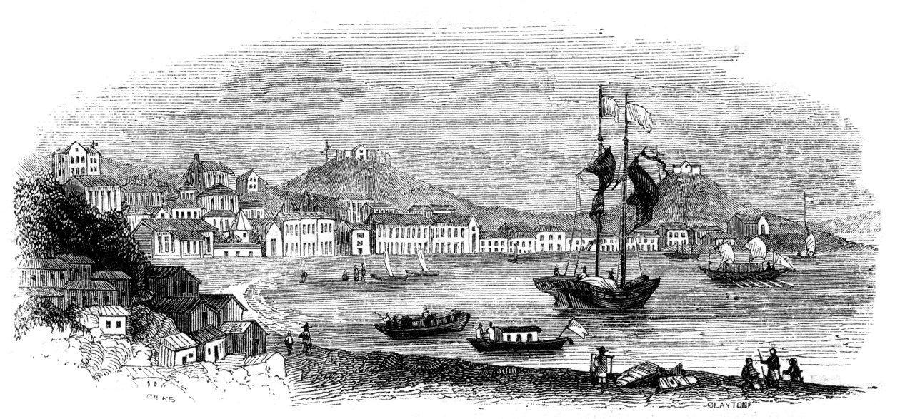 Utsikt over Macao, 1847 av Giles