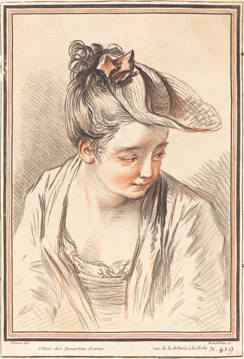 Leder for en ung kvinne, 1773. av Gilles Demarteau