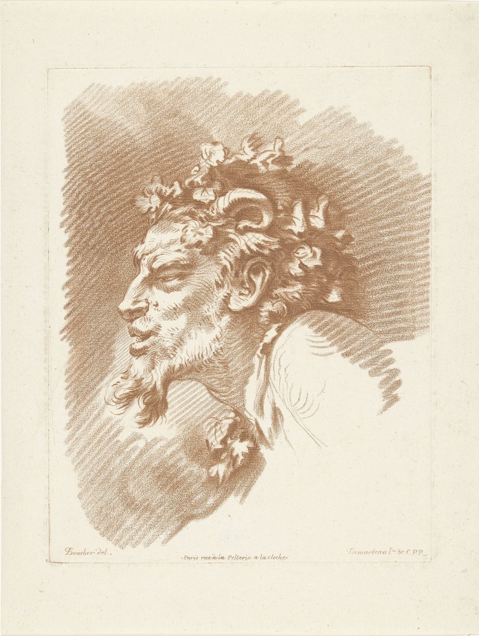 Hode for satyr av Gilles Demarteau