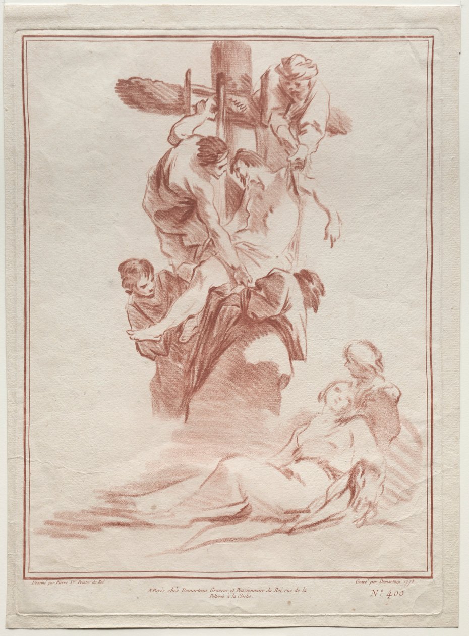 Nedstigningen fra korset, 1773. av Gilles Demarteau