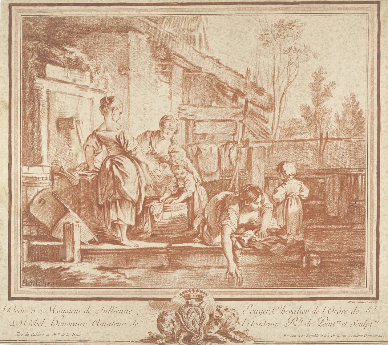 Vaskedamer og barn av Gilles Demarteau