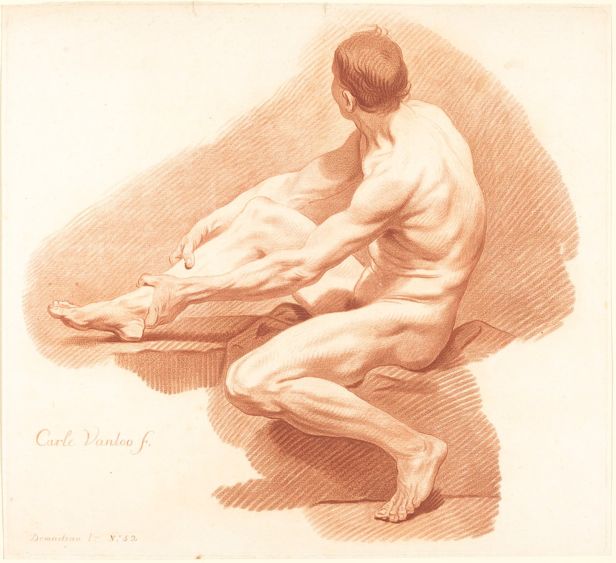 Akademi av Gilles Demarteau, the Elder after Carle Van Loo