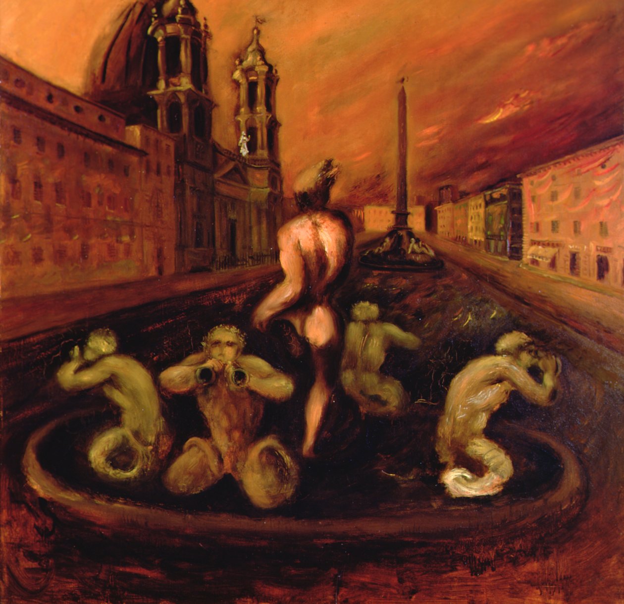 Piazza Navona av Gino 1904 33 Bonichi