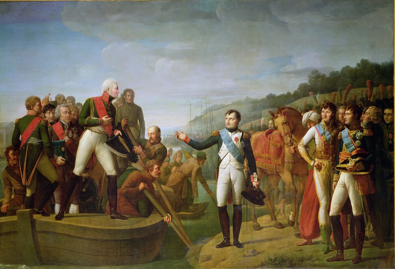 Farvel til Napoleon I (1769-1821) og Alexander I (1777-1825) etter freden i Tilsit, 9. juli 1807 av Gioacchino Giuseppe Serangeli