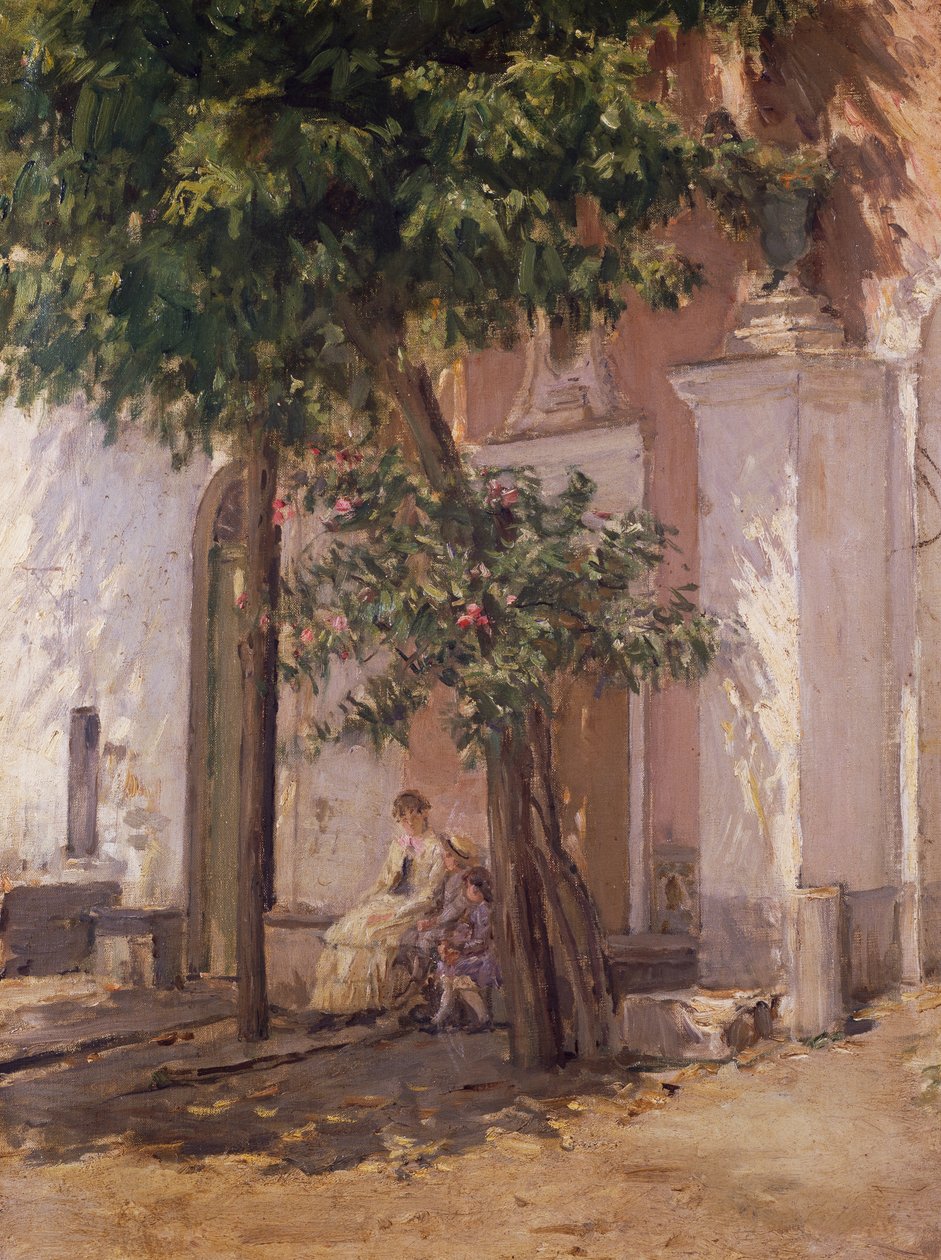 Villa Garzoni, av Gioacchino Toma (1836-1893), maleri. av Gioacchino Toma