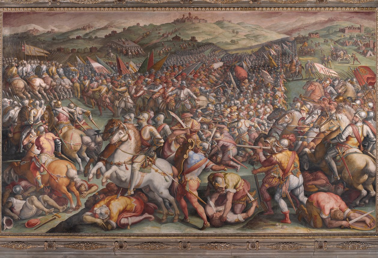 Slaget ved Marciano i Val di Chiana av Giorgio Vasari