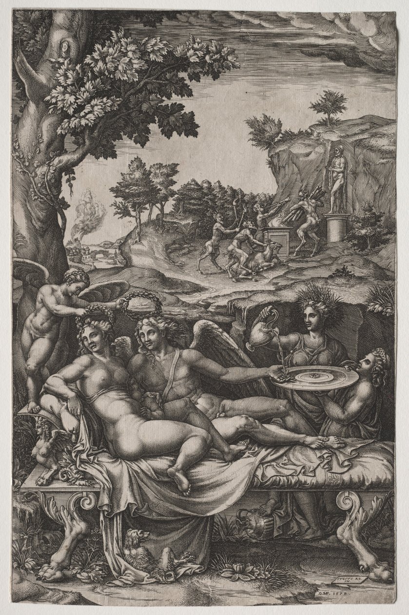 Amor og psyke, 1574. av Giorgio Ghisi