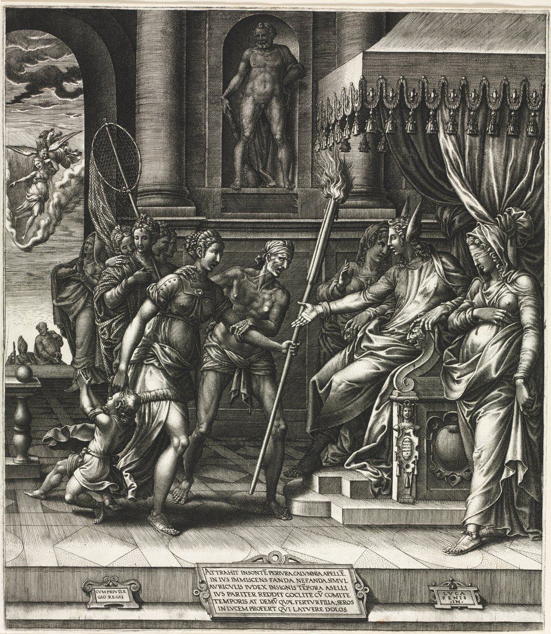 Calumny of Apelles, 1560. av Giorgio Ghisi