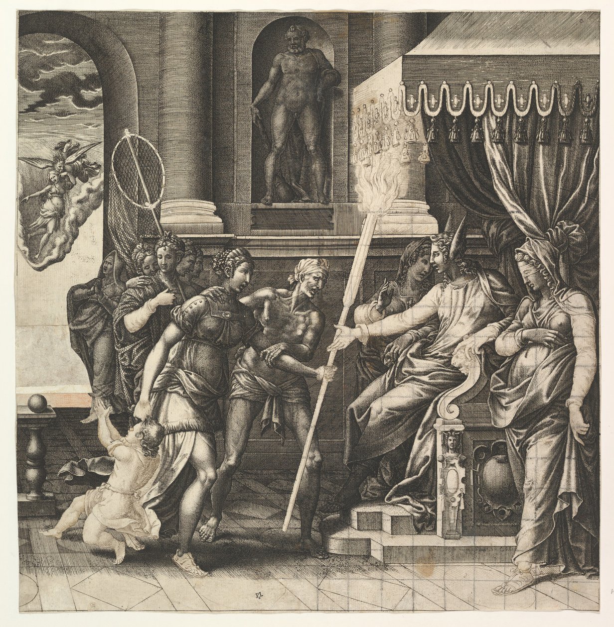 Calumny of Apelles, 1560. av Giorgio Ghisi