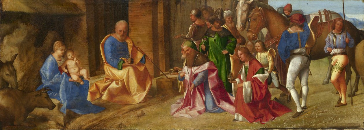Tilbedelse av magiene, ca. 1490 av Giorgione da Castelfranco
