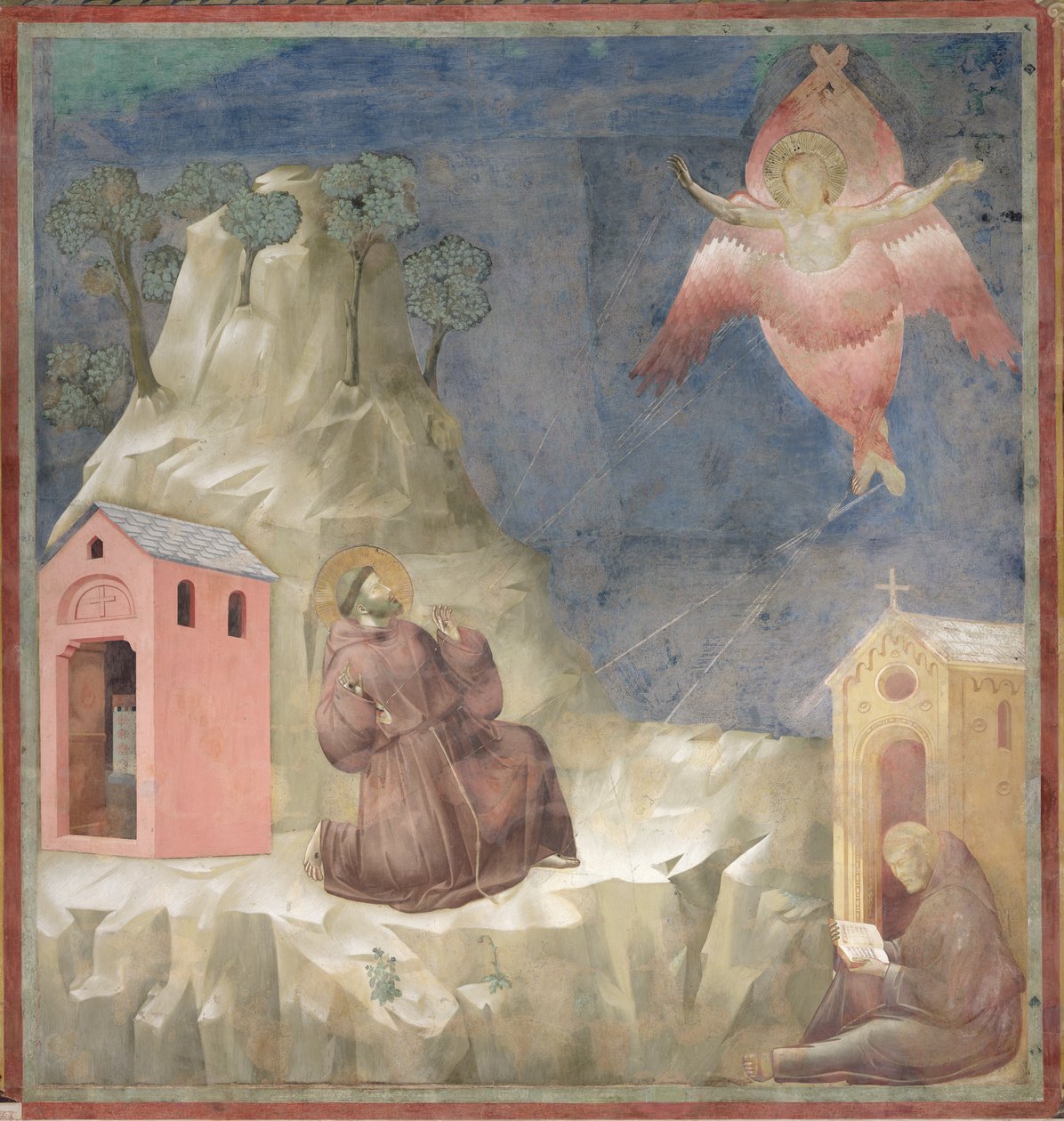 St. Francis mottar Stigmata, 1297-99 av Giotto di Bondone