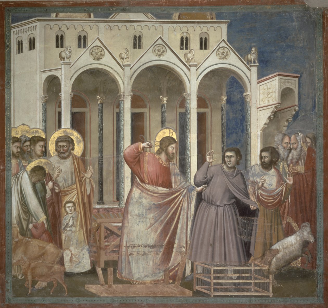 The Cleansing of the Temple, ca. 1305 av Giotto di Bondone