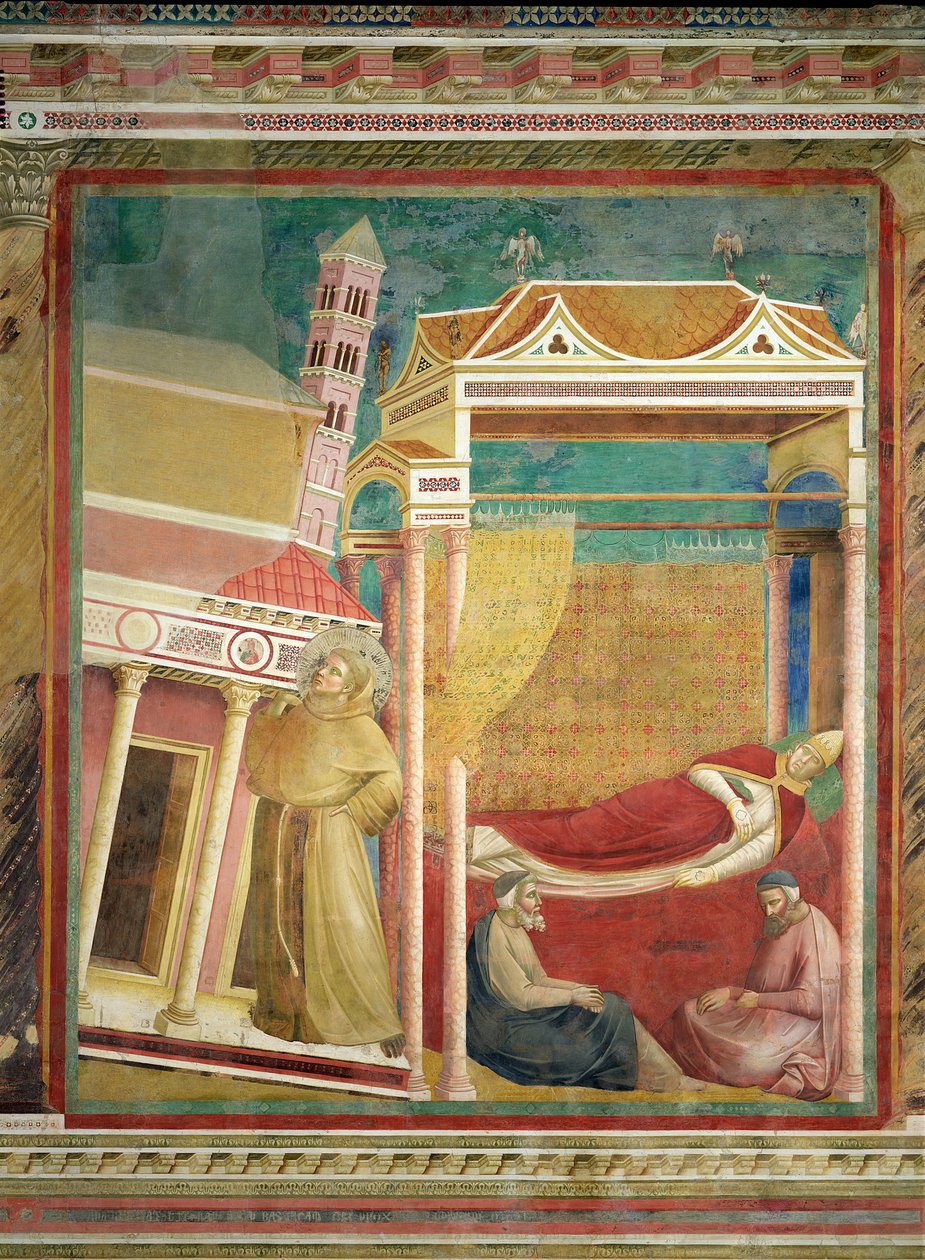 Drømmen om Innocentius III, 1297-99 av Giotto di Bondone