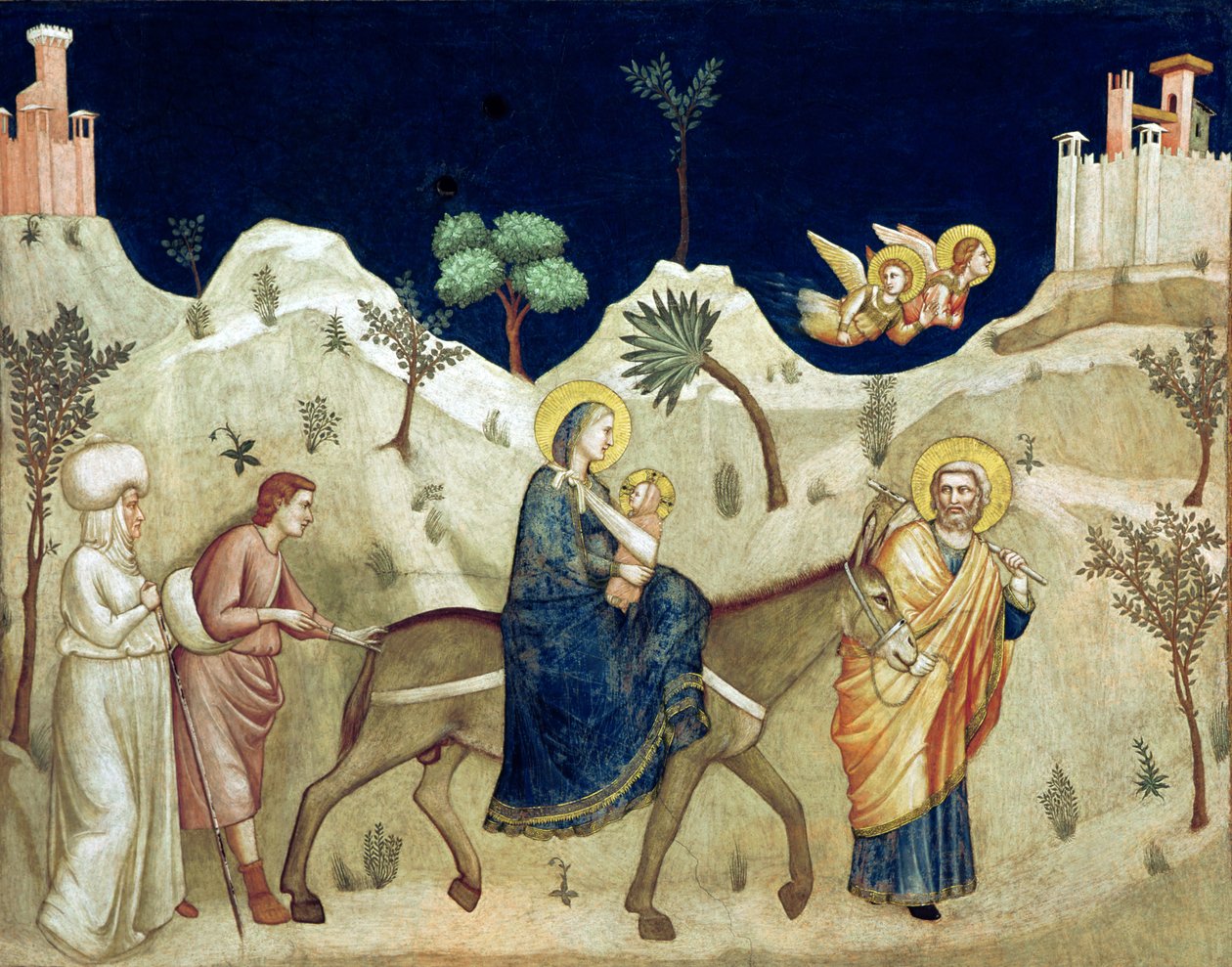 Flykten til Egypt av Giotto di Bondone