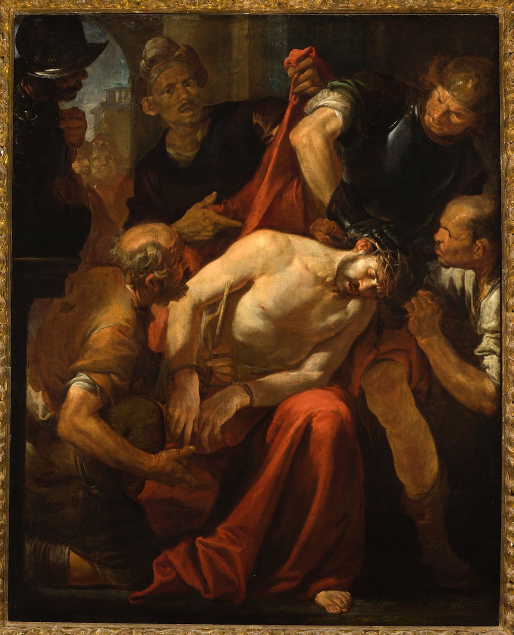 Kristus kronet med torner (Mocked Christ) av Giovacchino Assereto