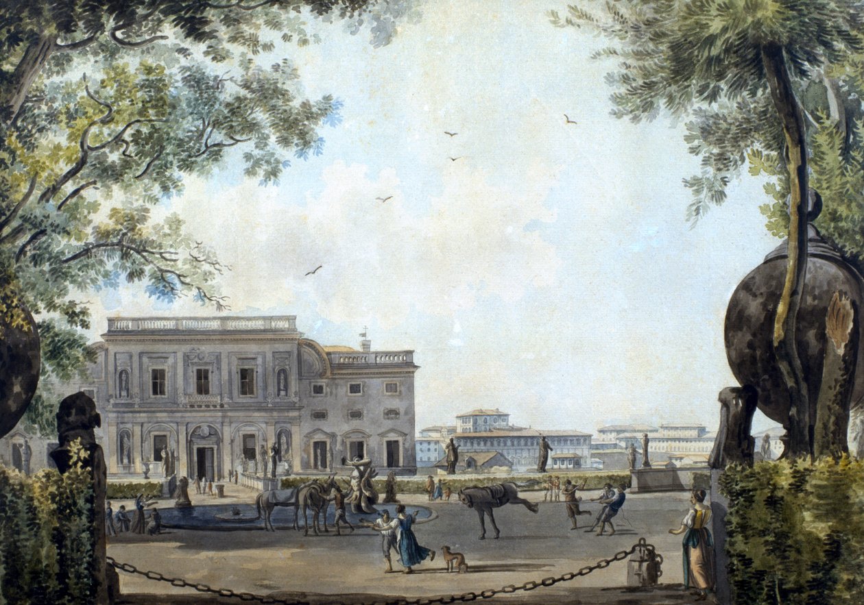 Villa Ludovisi, Roma (wc på papir) av Giovanni and Ducros, Abraham Volpato