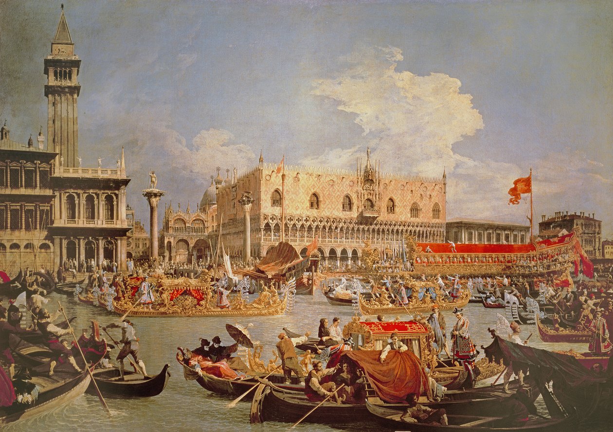 Retur av Bucintoro på Kristi himmelfartsdag av Giovanni Antonio Canal