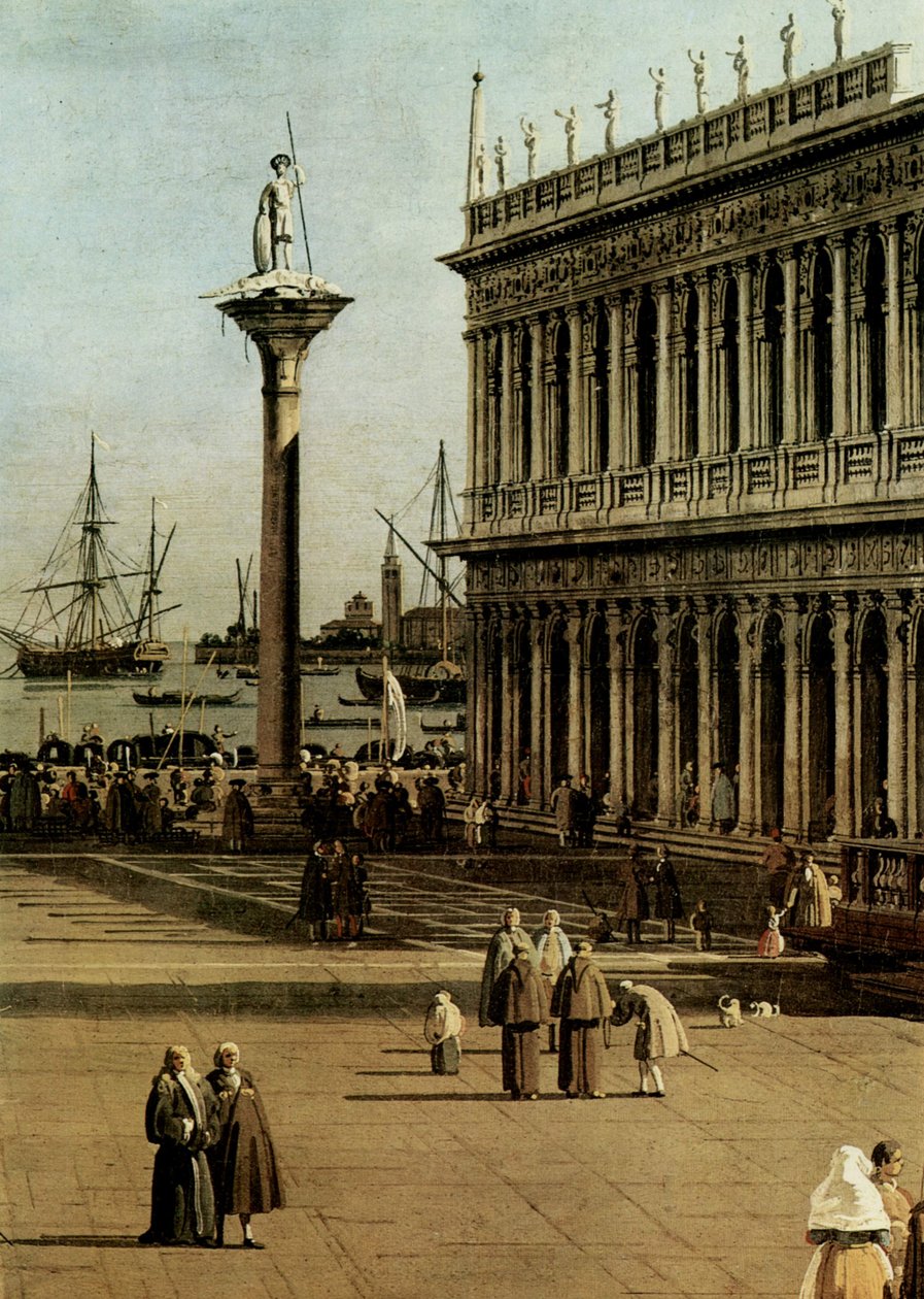 The Piazzetta (detalj) (National Gallery of Ancient Art, Roma) av Giovanni Antonio Canal
