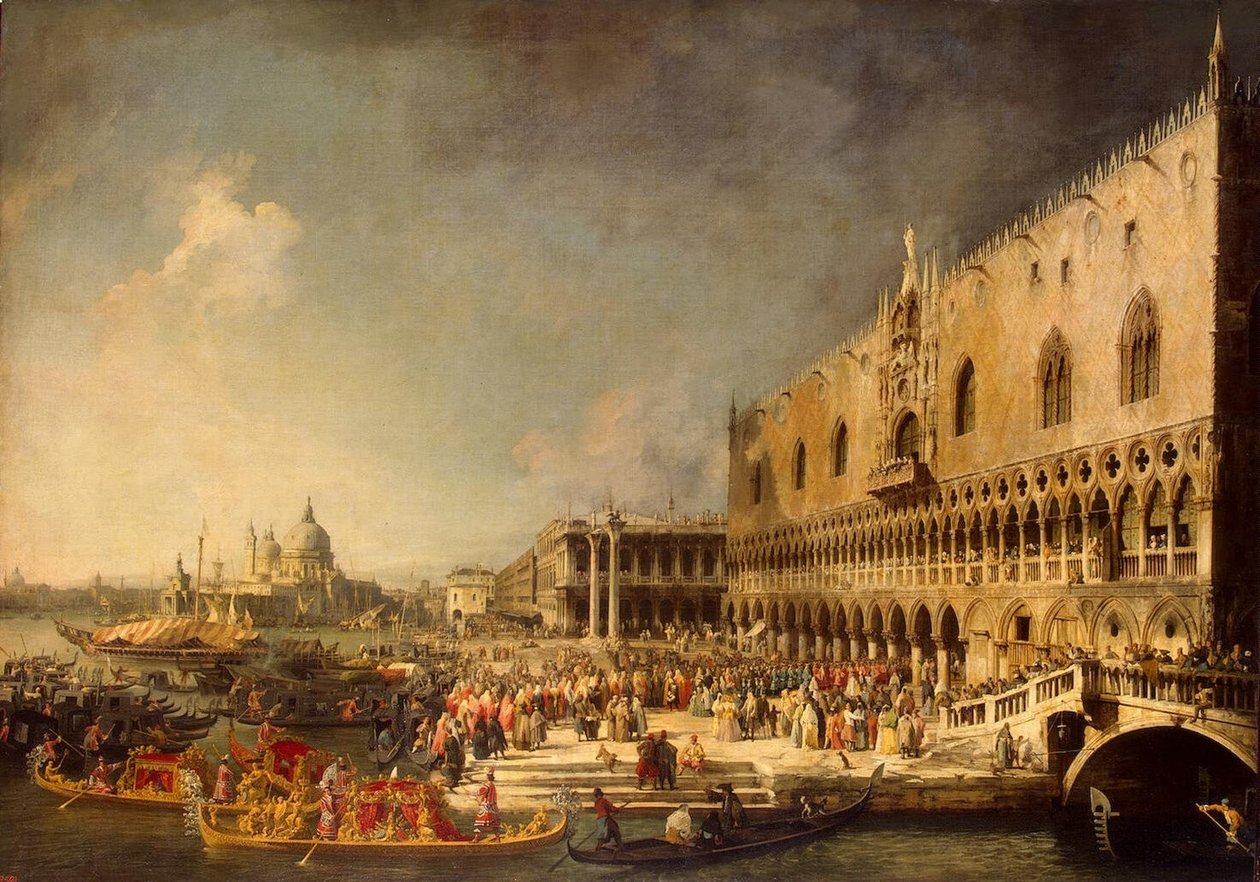 Resepsjonen til den franske ambassadøren (Hermitage) av Giovanni Antonio Canal