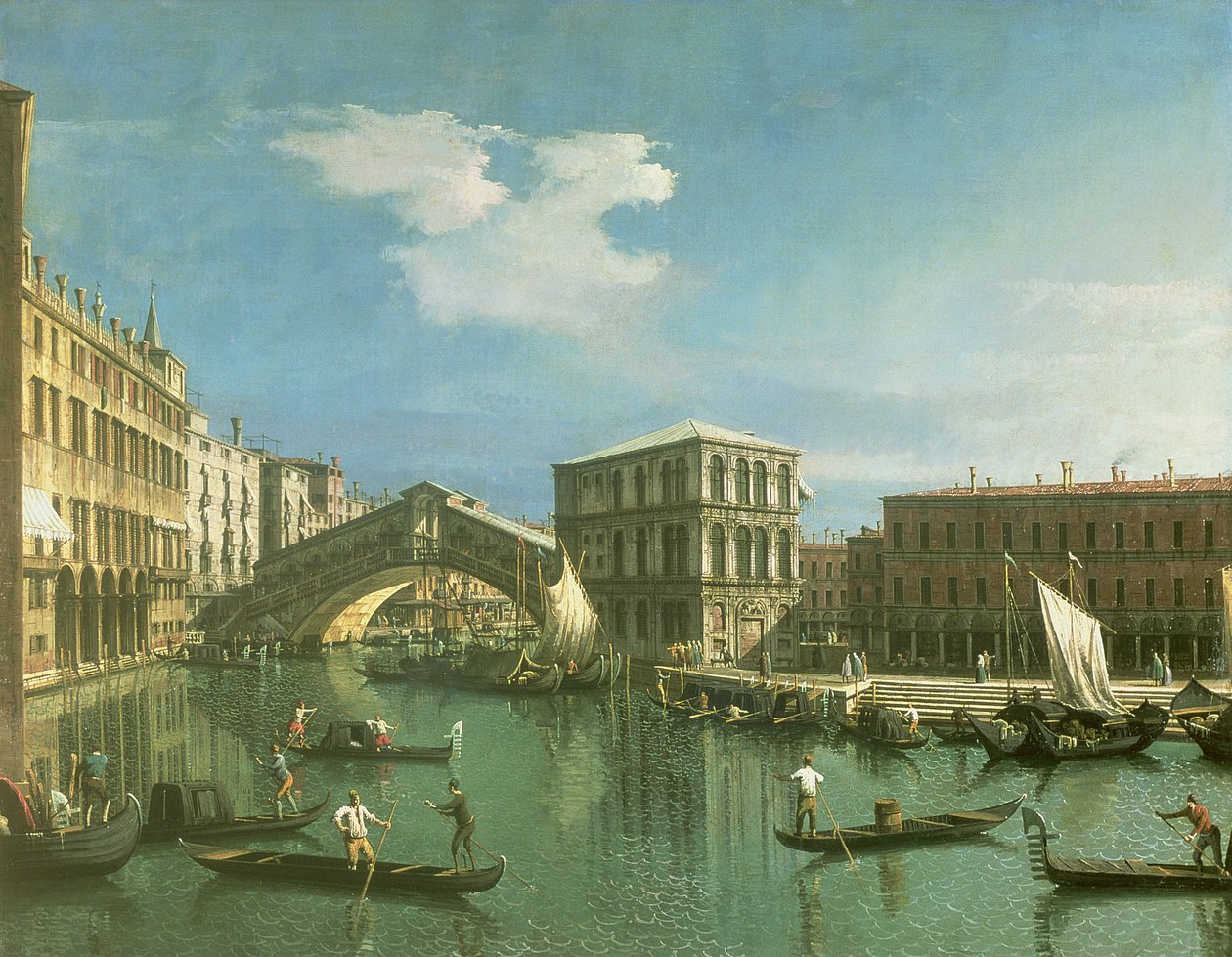 Rialtobroen, Venezia av Giovanni Antonio Canal