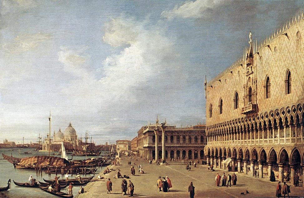 Utsikt over hertugpalasset av Giovanni Antonio Canal