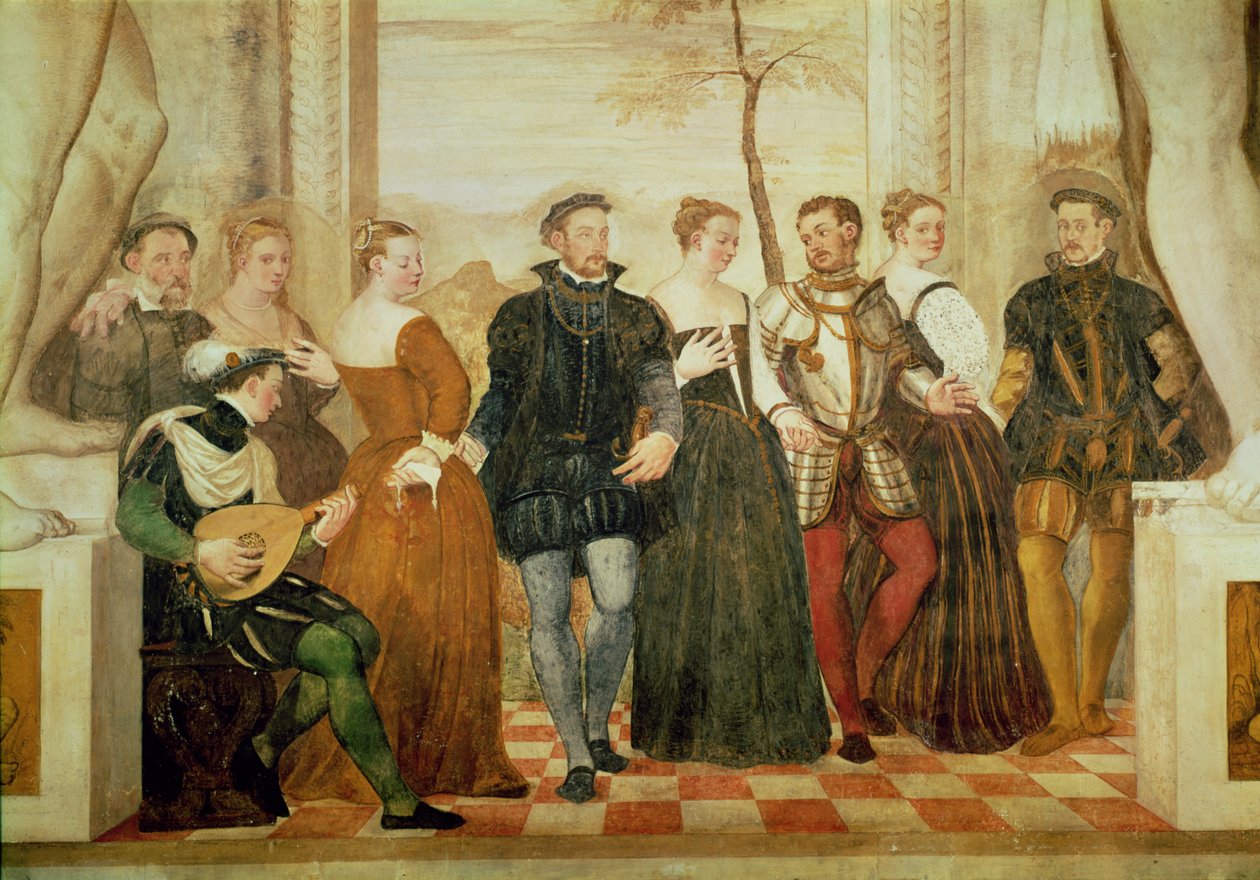 Invitasjon til dansen, 1570 av Giovanni Antonio Fasolo