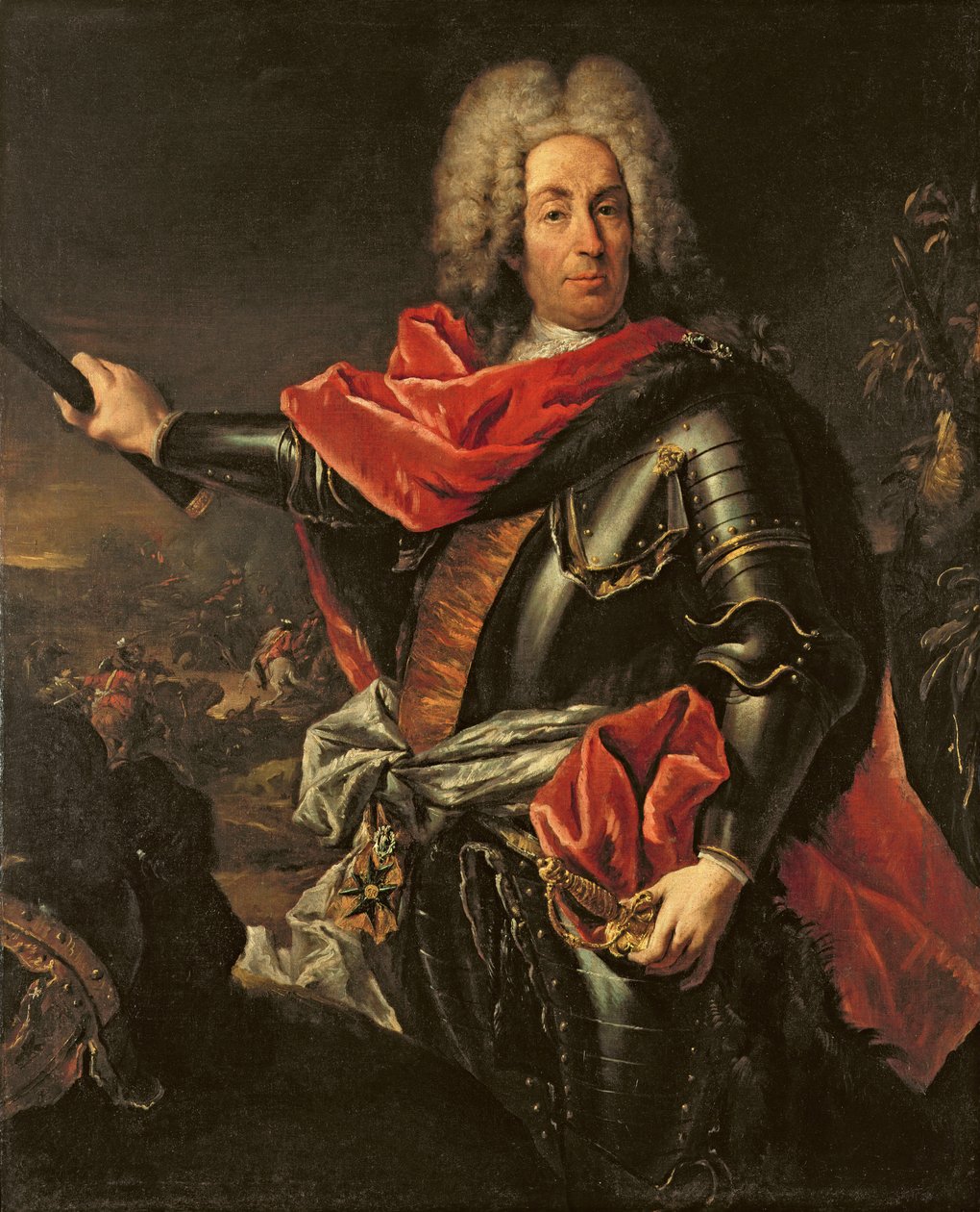 General grev Johann Matthias von der Schulenburg av Giovanni Antonio Guardi