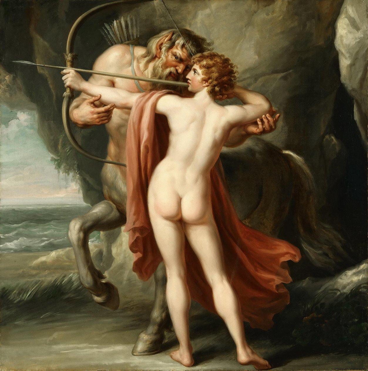 Chiron instruerer akilles i baugen av Giovanni Battista Cipriani