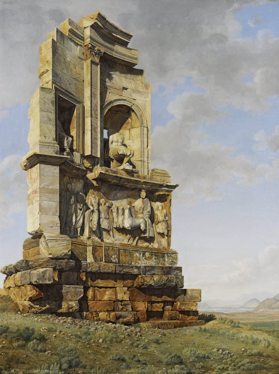 Monumentet til Philopappos, Athen av Giovanni Battista Lusieri