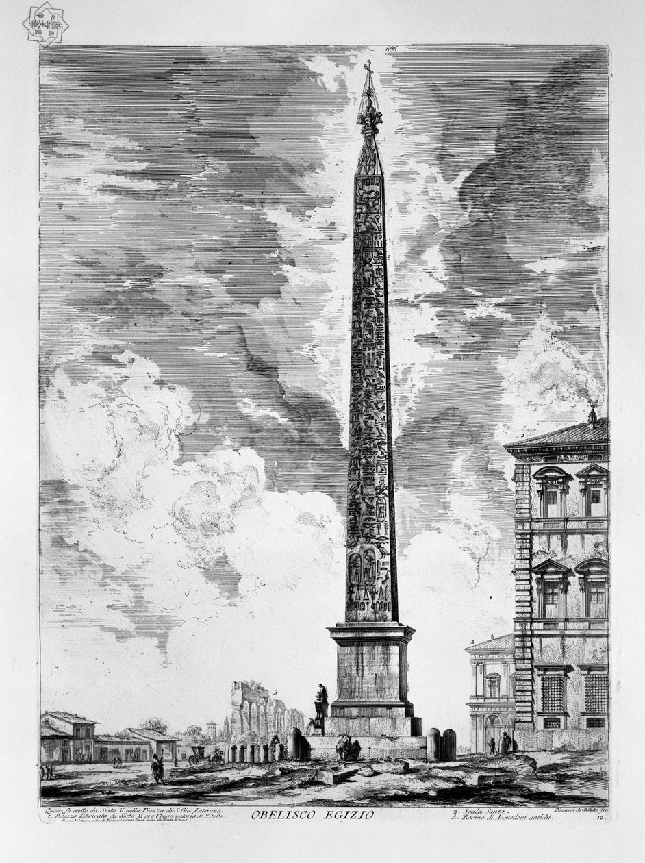 Lateran obelisk. av Giovanni Battista Piranesi