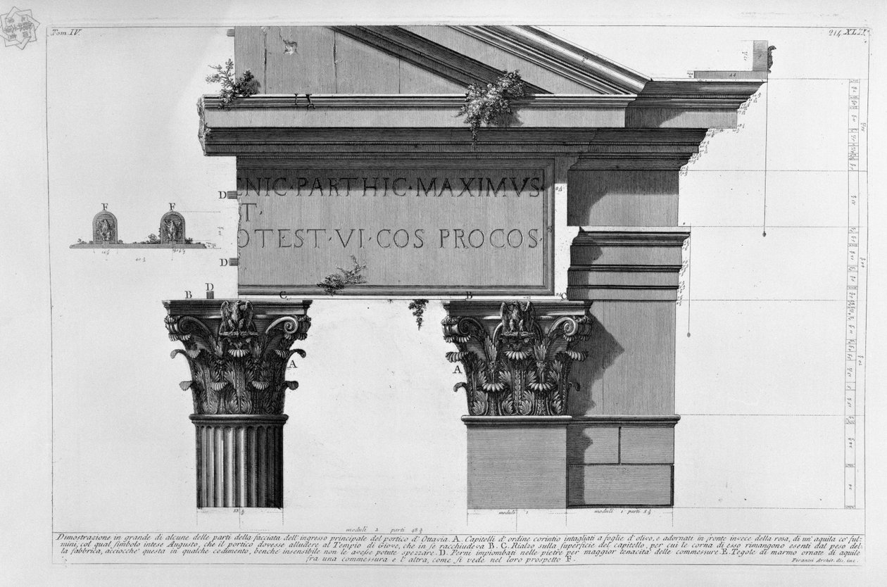 Portico of Octavia av Giovanni Battista Piranesi