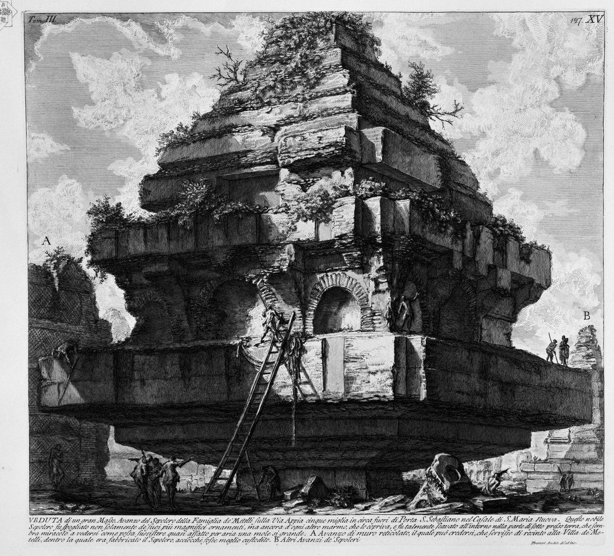 Graven på Via Appia av Giovanni Battista Piranesi