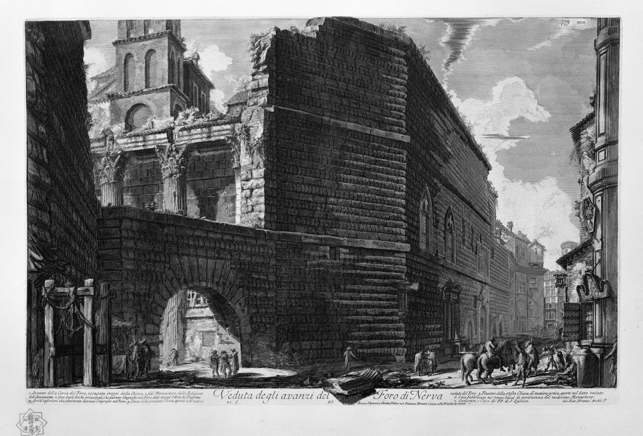 Utsikt over restene av Forum of Nerva av Giovanni Battista Piranesi