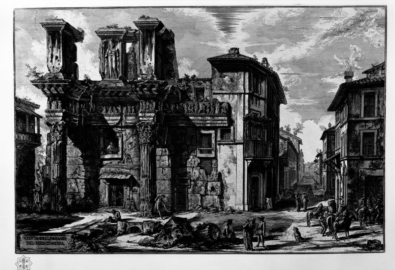Utsikt over restene av Forum of Nerva av Giovanni Battista Piranesi