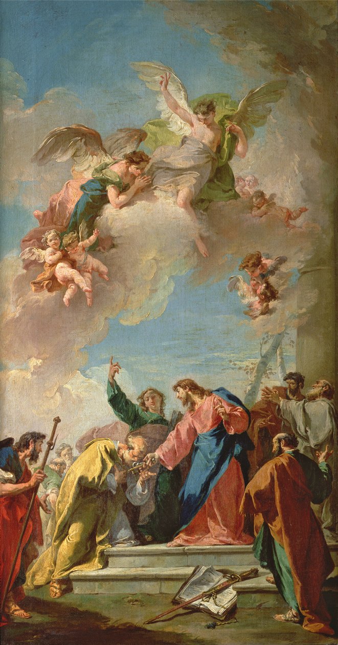 Levering av nøklene til St. Peter av Giovanni Battista Pittoni