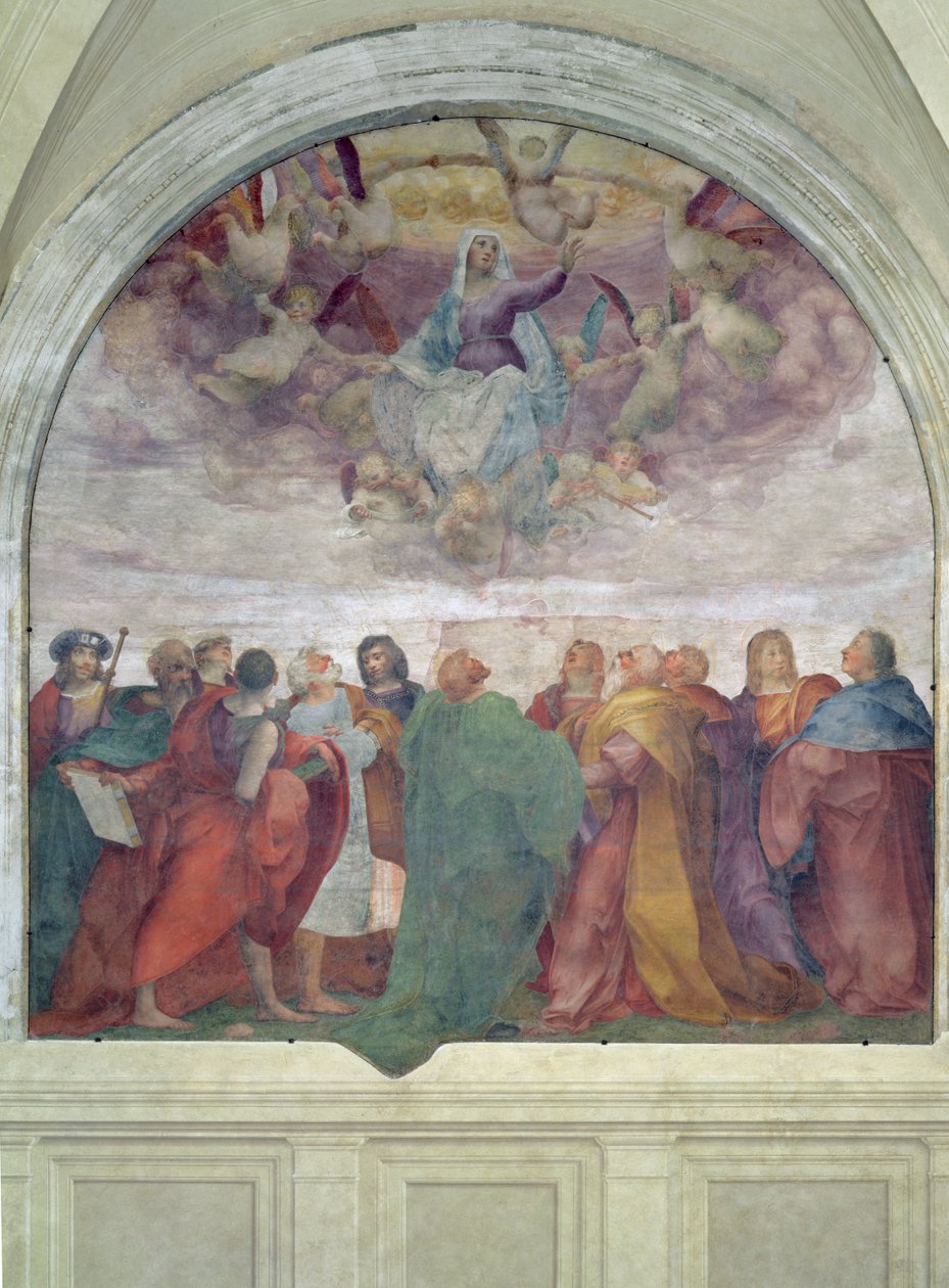 Jomfruens antagelse, 1513 av Giovanni Battista Rosso Fiorentino