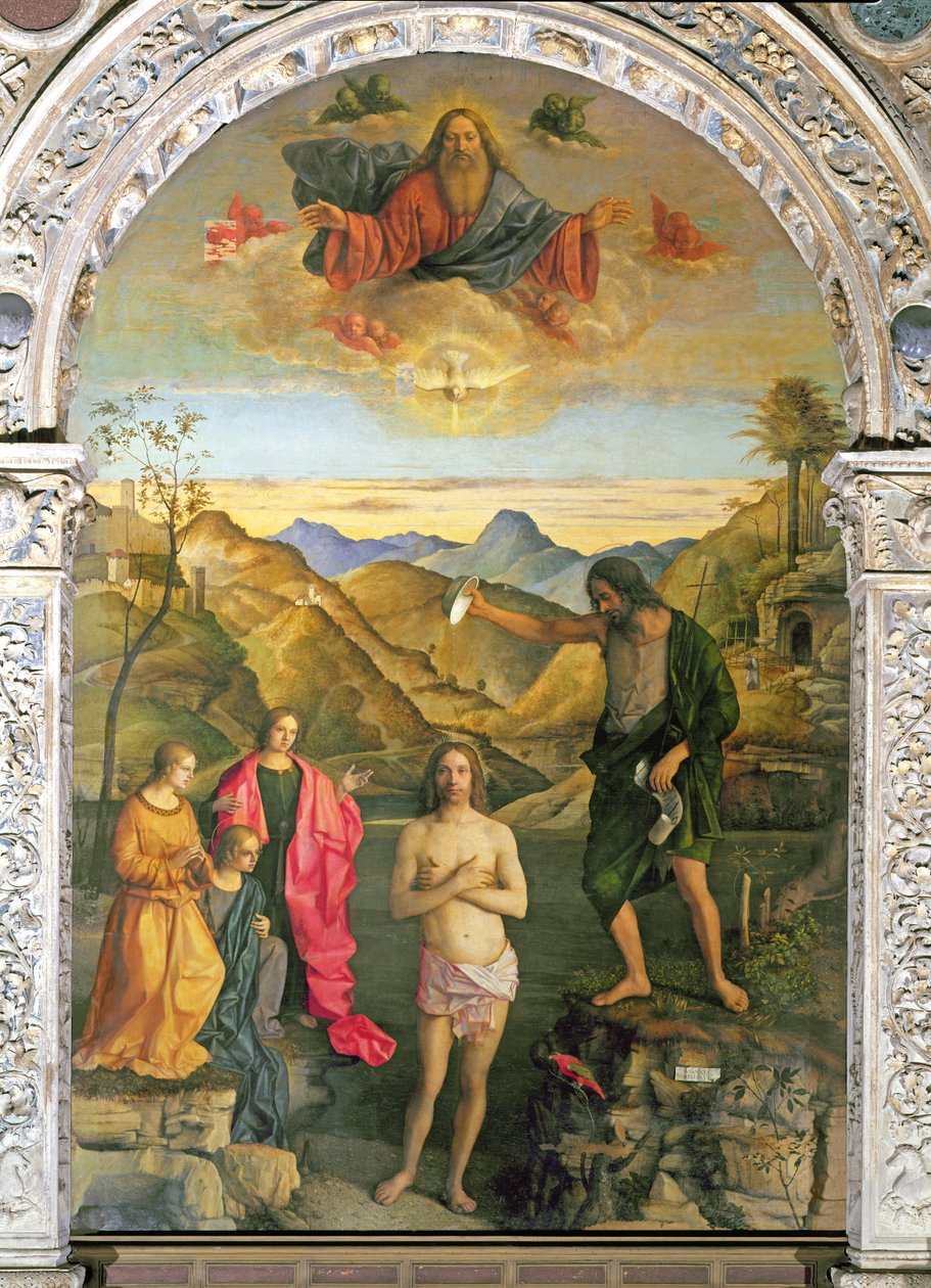 Kristi dåp, St. Johannes altertavle av Giovanni Bellini
