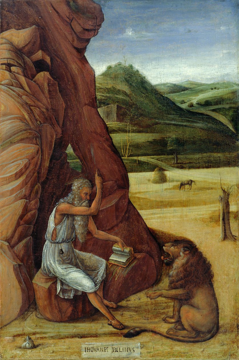 St. Jerome in the Wilderness, ca. 1450 (tempera på panel) av Giovanni Bellini