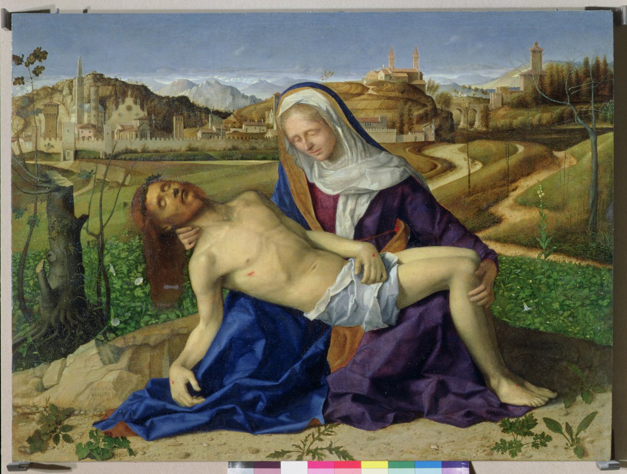 The Pieta, ca. 1505 (etter restaurering i 1996) av Giovanni Bellini
