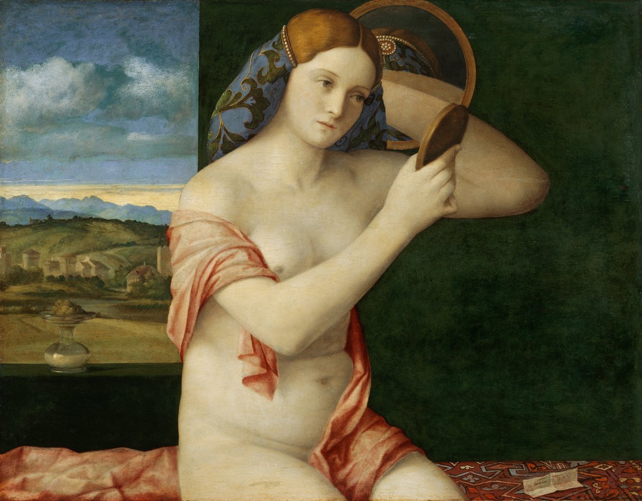 Ung kvinne på toaletten av Giovanni Bellini