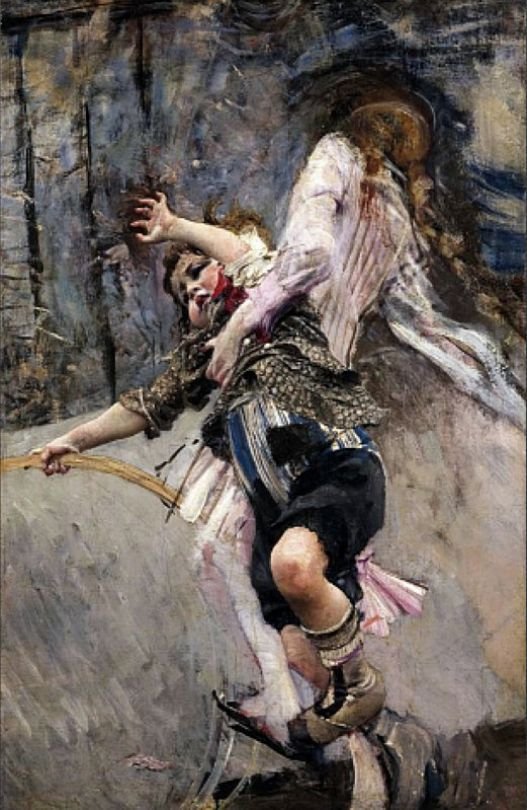 The Boy with a Hula Hoop Polski: Chlopiec z hula hoopen Tysk: Junge mit Hula-Hoof Reifenn av Giovanni Boldini