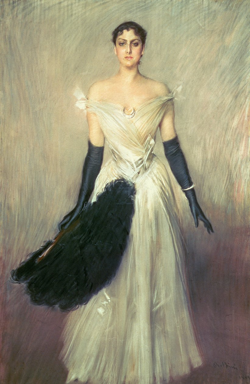 Portrett av en dame, 1889 (pastell) av Giovanni Boldini