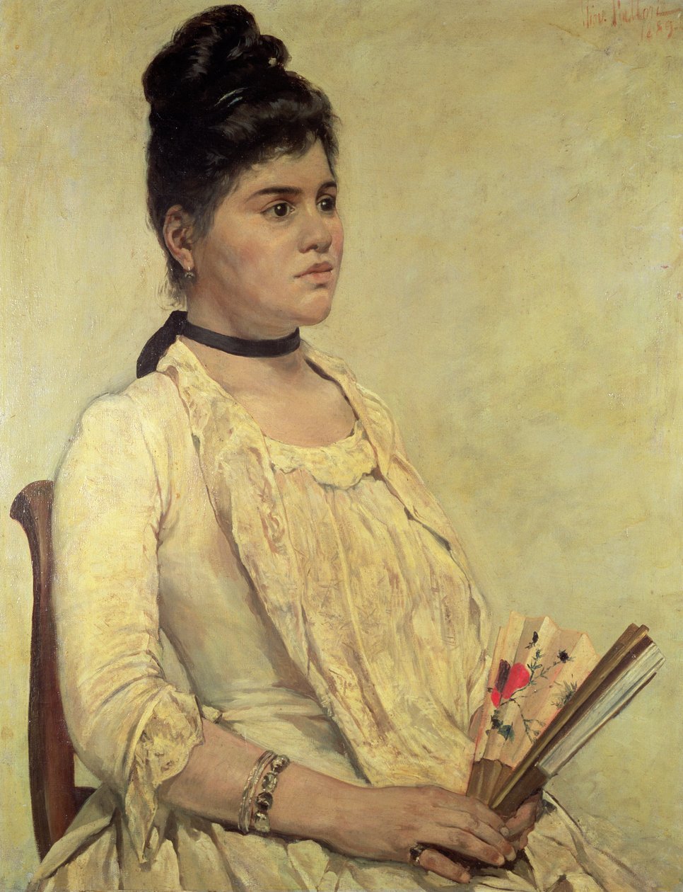 Portrett av stedatteren, 1889 av Giovanni Fattori